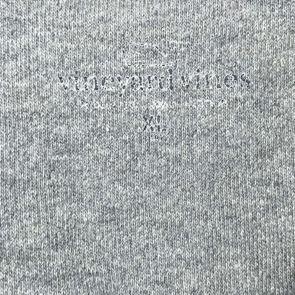 Vineyard Vines Gray Cotton Quarter Zip with whale logo-Youth XL
